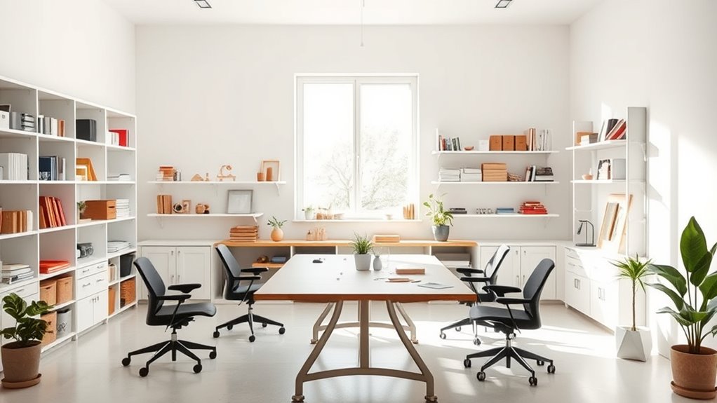 organized well lit creative space