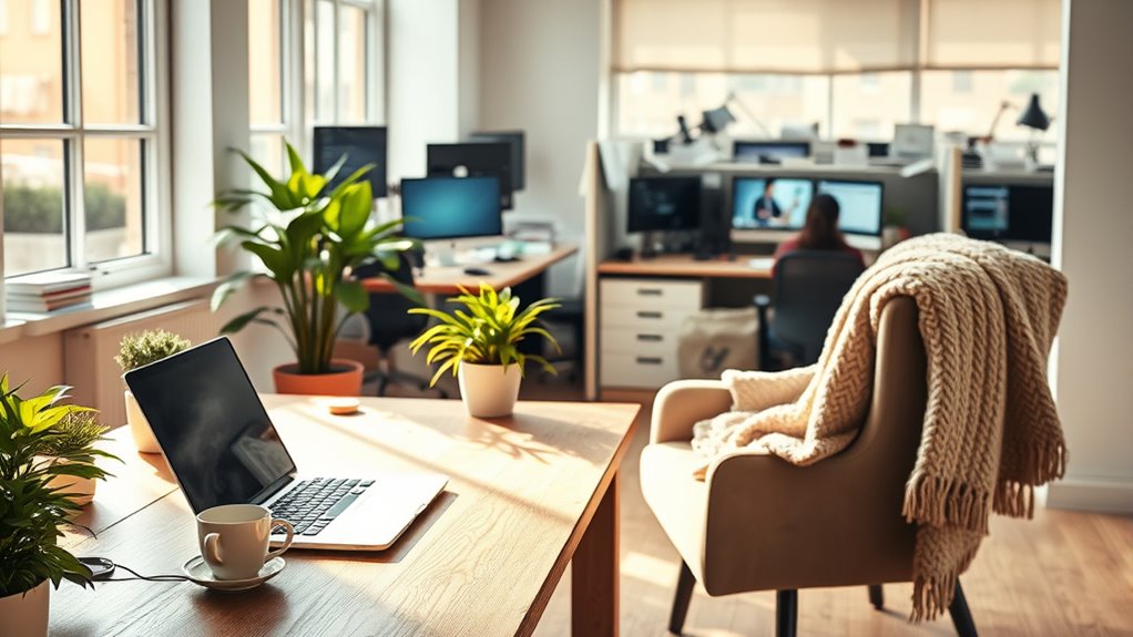 peaceful workspace over hustle