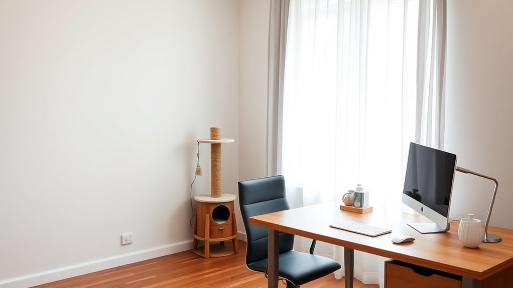 pet proofing minimalist workspace