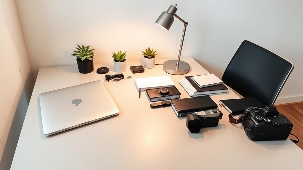 smart minimalist workspace organization