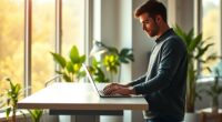standing desk boosts focus