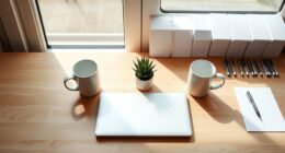 symmetrical desk calm mind