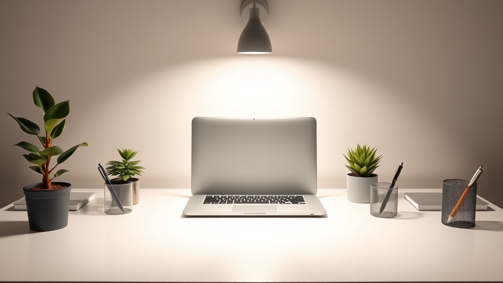 symmetrical workspace promotes calm