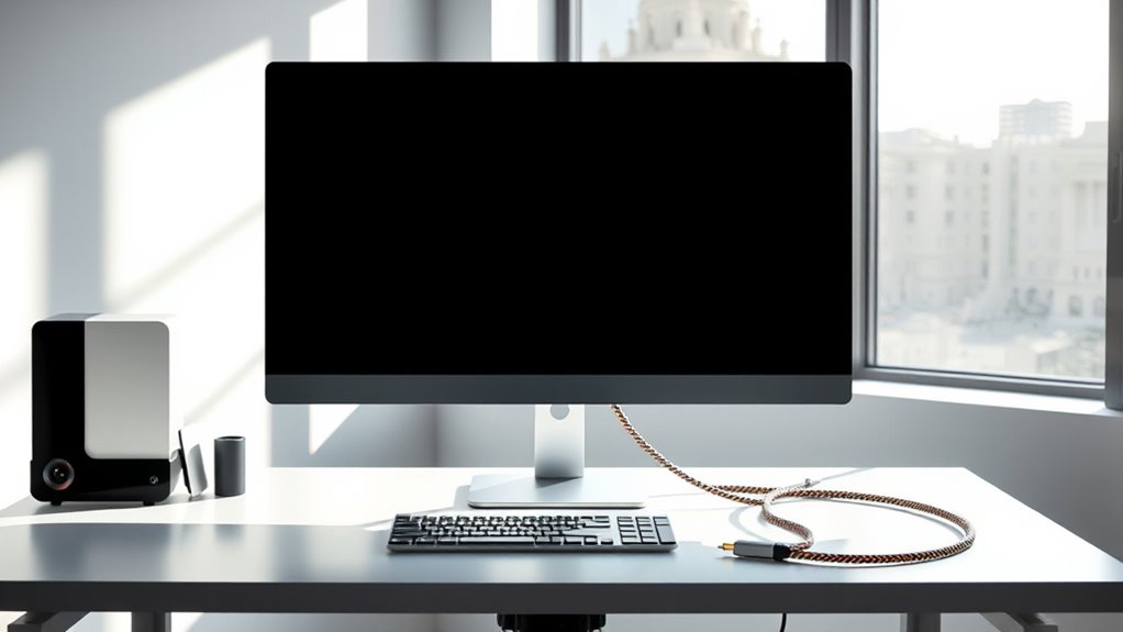 unified single cable workspace setup