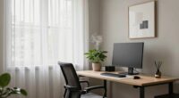 calm functional organized workspace