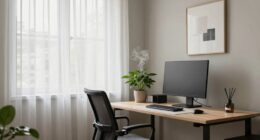 calm functional organized workspace