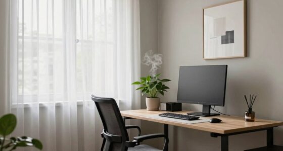 calm functional organized workspace