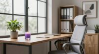 calm organized workspace environment