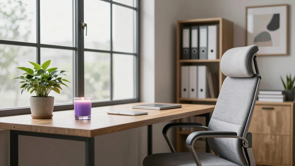 calm organized workspace environment