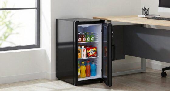 compact office fridge solution