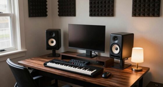 compact producer desk options