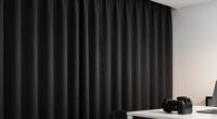 dark curtains improve visibility