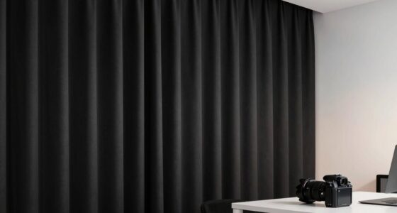 dark curtains improve visibility