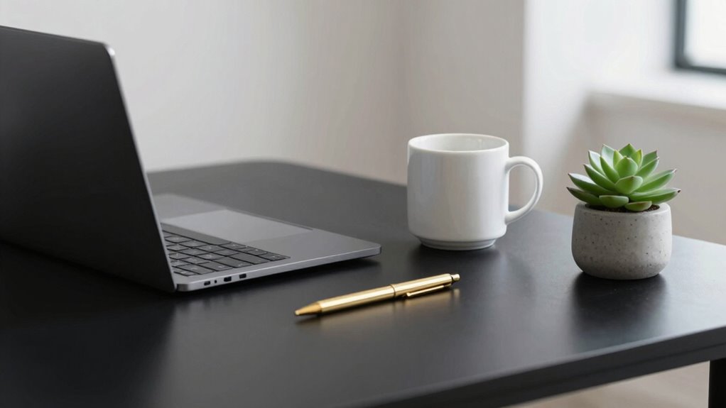 elegant minimal workspace design