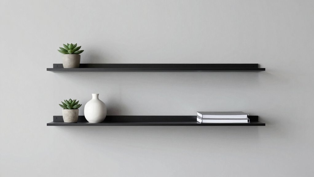 industrial wall shelf styling