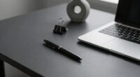 minimalist monochrome workspace design