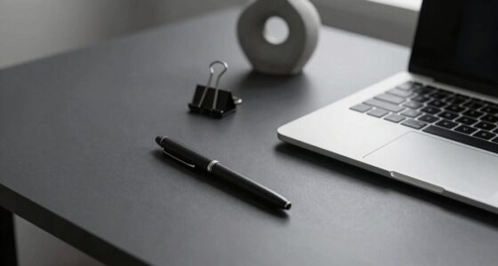 minimalist monochrome workspace design