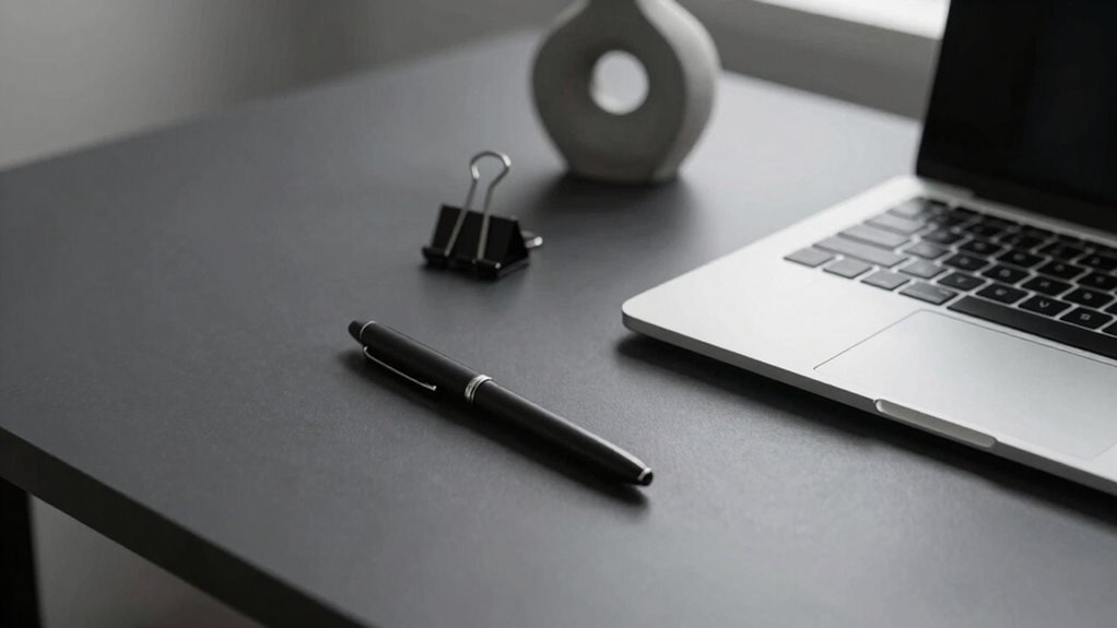 minimalist monochrome workspace design
