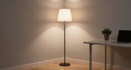minimalist office corner lighting