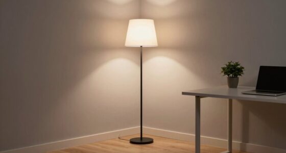 minimalist office corner lighting