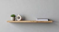 minimalist office wall shelves