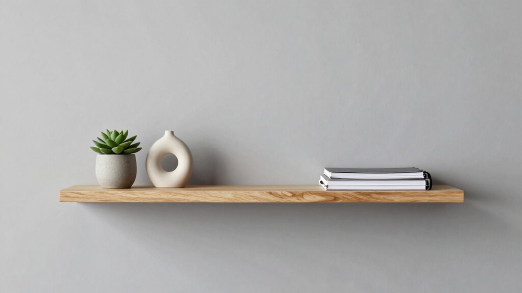 minimalist office wall shelves
