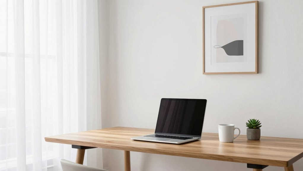 minimalist organized focused workspace