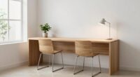 minimalist workspace for couples