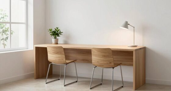 minimalist workspace for couples