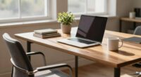 optimized desk morning routine