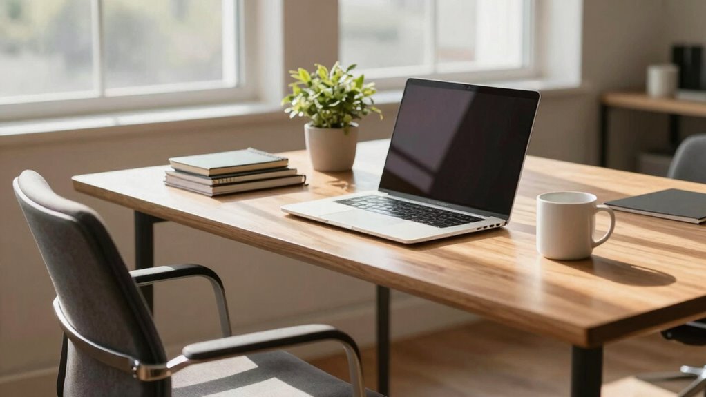 optimized desk morning routine