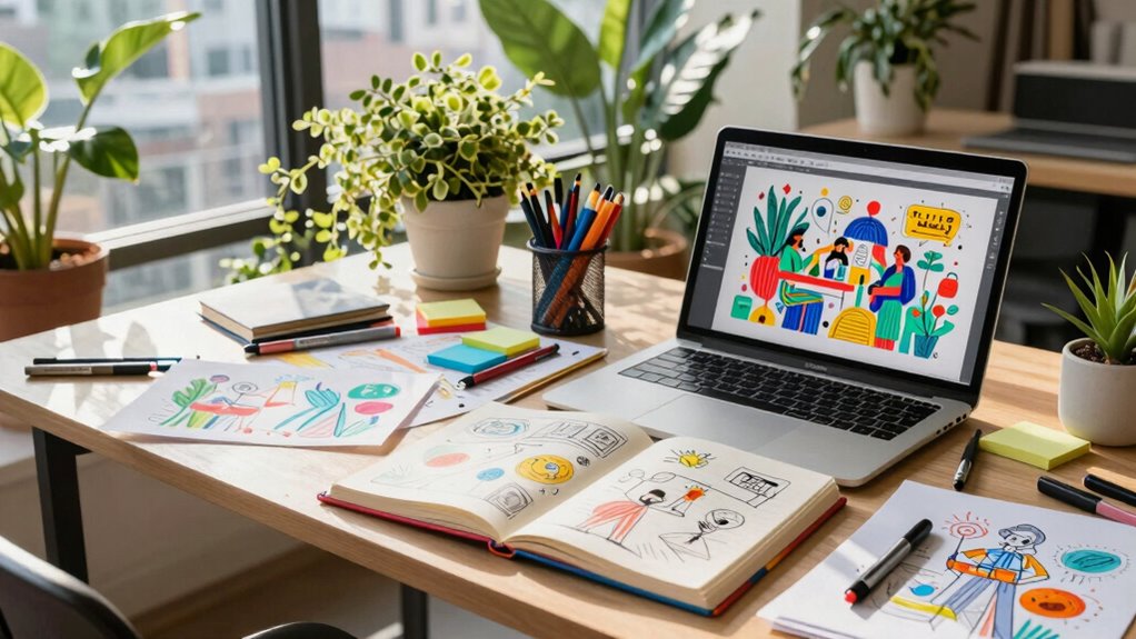 optimized inspiring creative workspace