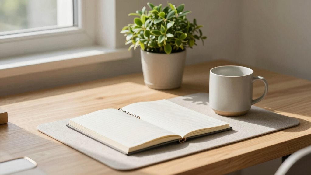 organized calming workspace environment