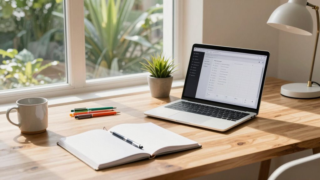 organized comfortable focused workspace