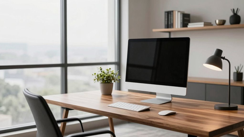 organized minimal distraction free focused