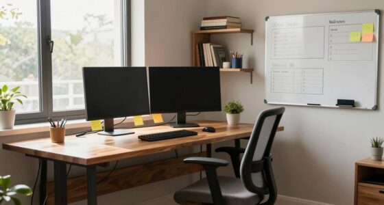 organized workspace for focus