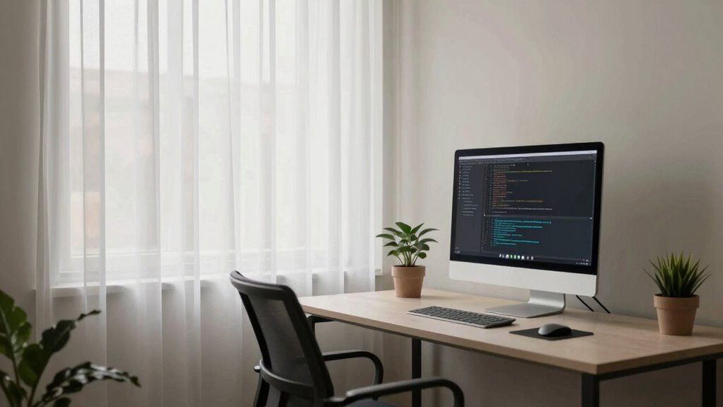 quiet focused coding environment