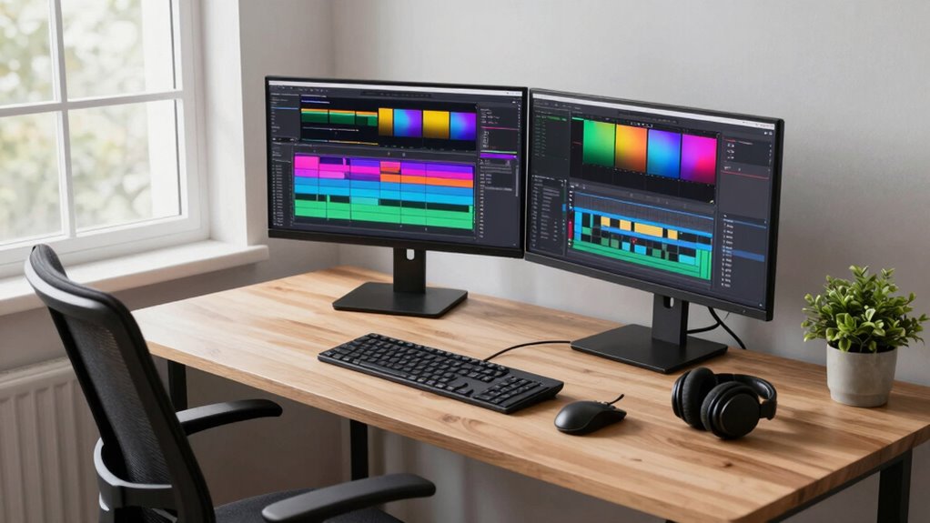 video creator desk setup