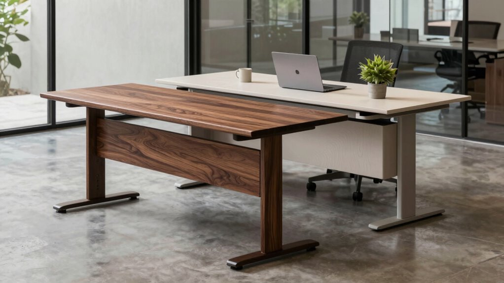 wood vs laminate desks