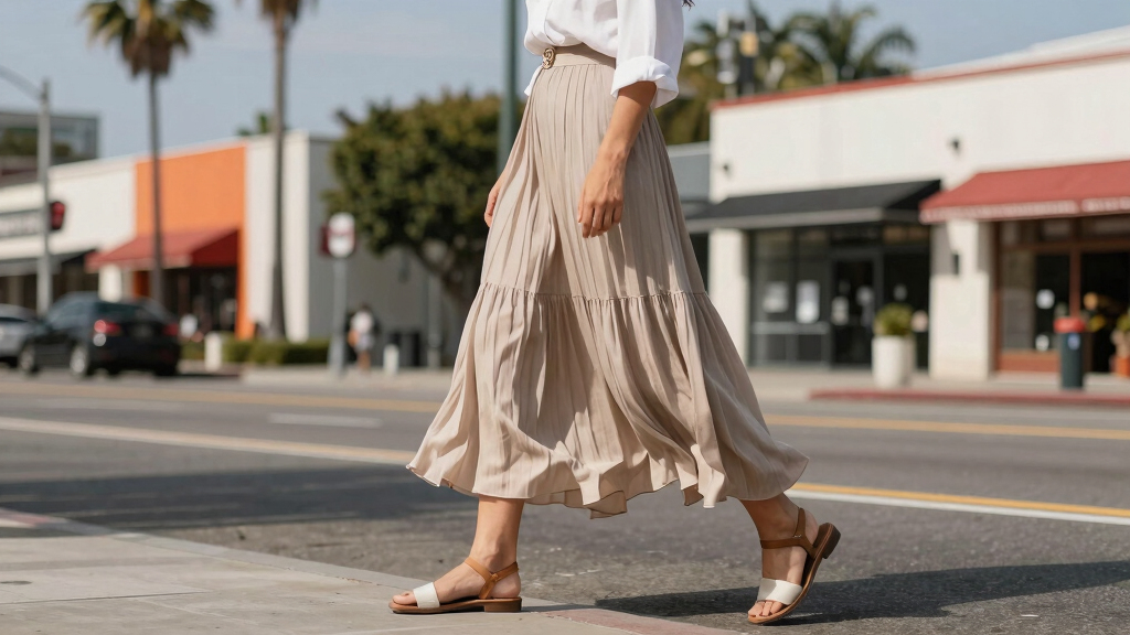 Instead Of Jeans, Fashion People In L.A. Are Wearing Sandals With This Chic Leggings Trend