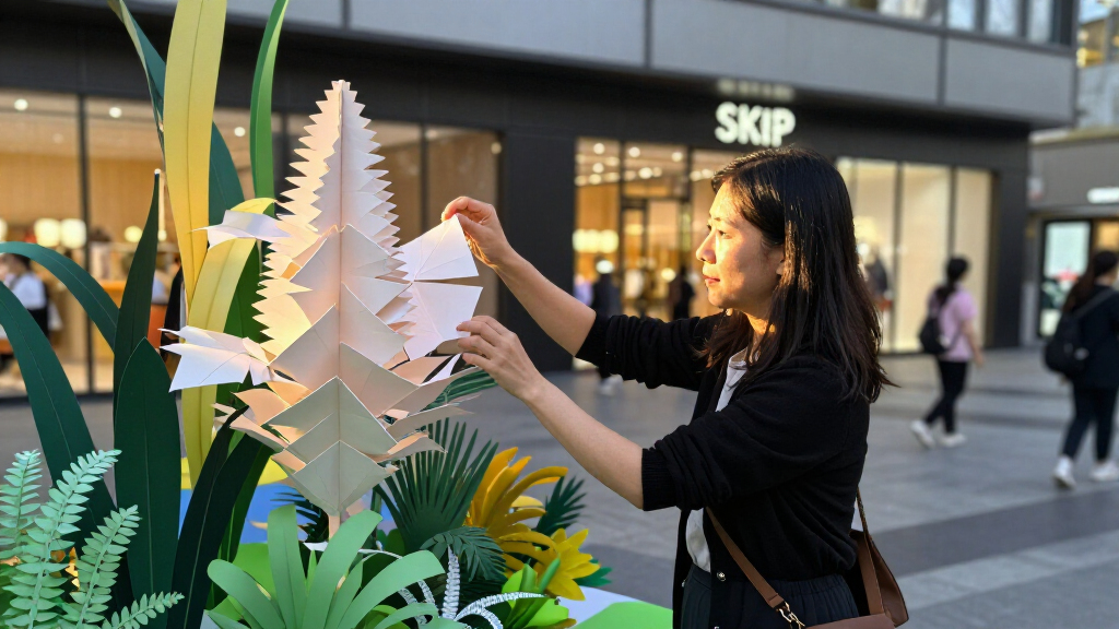 Moynat Plants A ‘Folding Paper Garden’ Pop-up At SKP Beijing With Artist Jojo