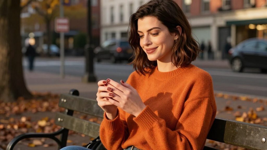 Anne Hathaway Just Matched Her Autumnal ‘Cherry Cocoa’ Manicure To Her Outfit—5 Ways To Recreate It