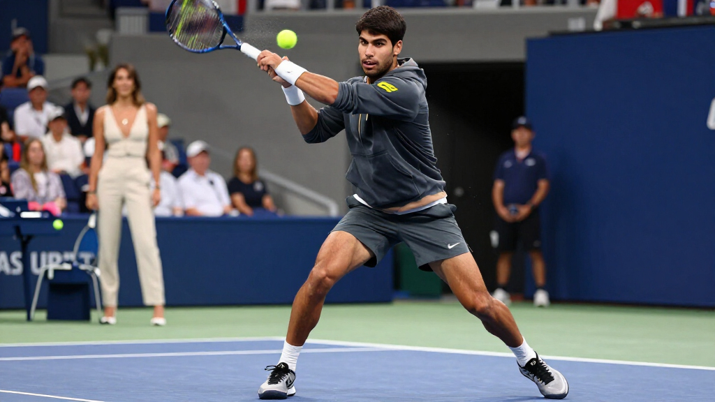 Carlos Alcaraz Debuts A Full Travis Scott X Nike Kit At The U.S. Open As The Rapper Cheers Him On
