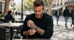 David Beckham Just Wore His Coolest All-Black Tudor To The Madrid Formula 1 Grand Prix