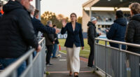 Princess Kate Dresses Up A Pair Of Comfy Wide-Leg Pants For A Trip To The Rugby Pitch