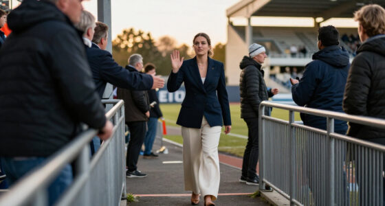 Princess Kate Dresses Up A Pair Of Comfy Wide-Leg Pants For A Trip To The Rugby Pitch