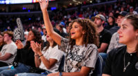 At The WNBA Finals, Zendaya Pairs Her Home Team Pride With A Snakeskin Tee She Co-Designed