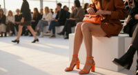 Ziwe Takes Fashion Month’s Thong Sandal Trend To The Courrèges Front Row In Orange Satin