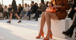Ziwe Takes Fashion Month’s Thong Sandal Trend To The Courrèges Front Row In Orange Satin